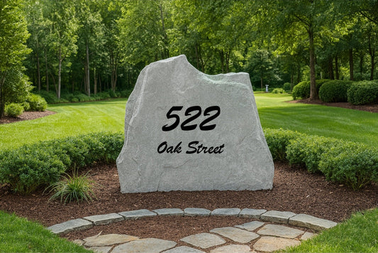 Elegant Address Stone