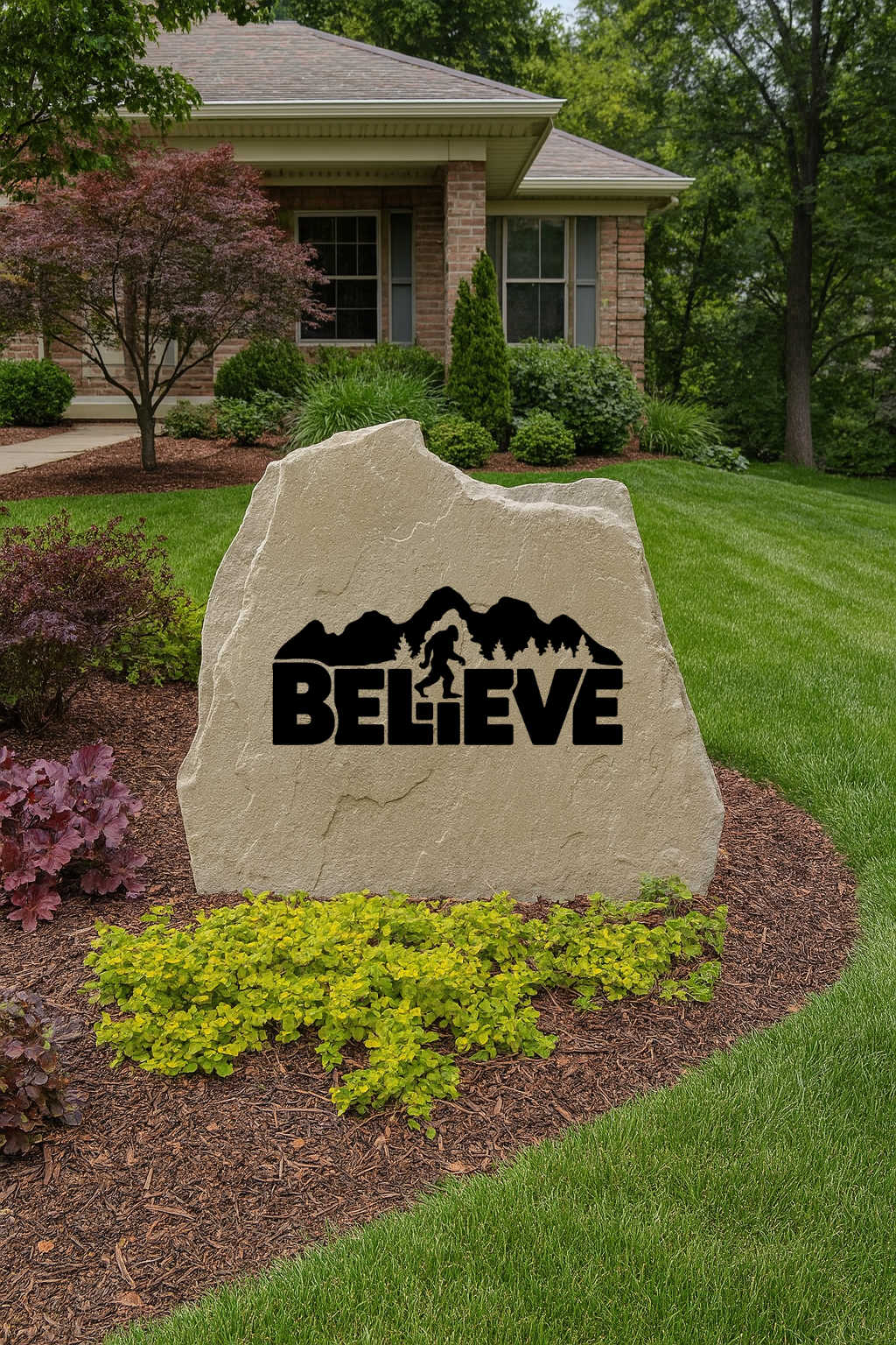 Bigfoot Believe Stone