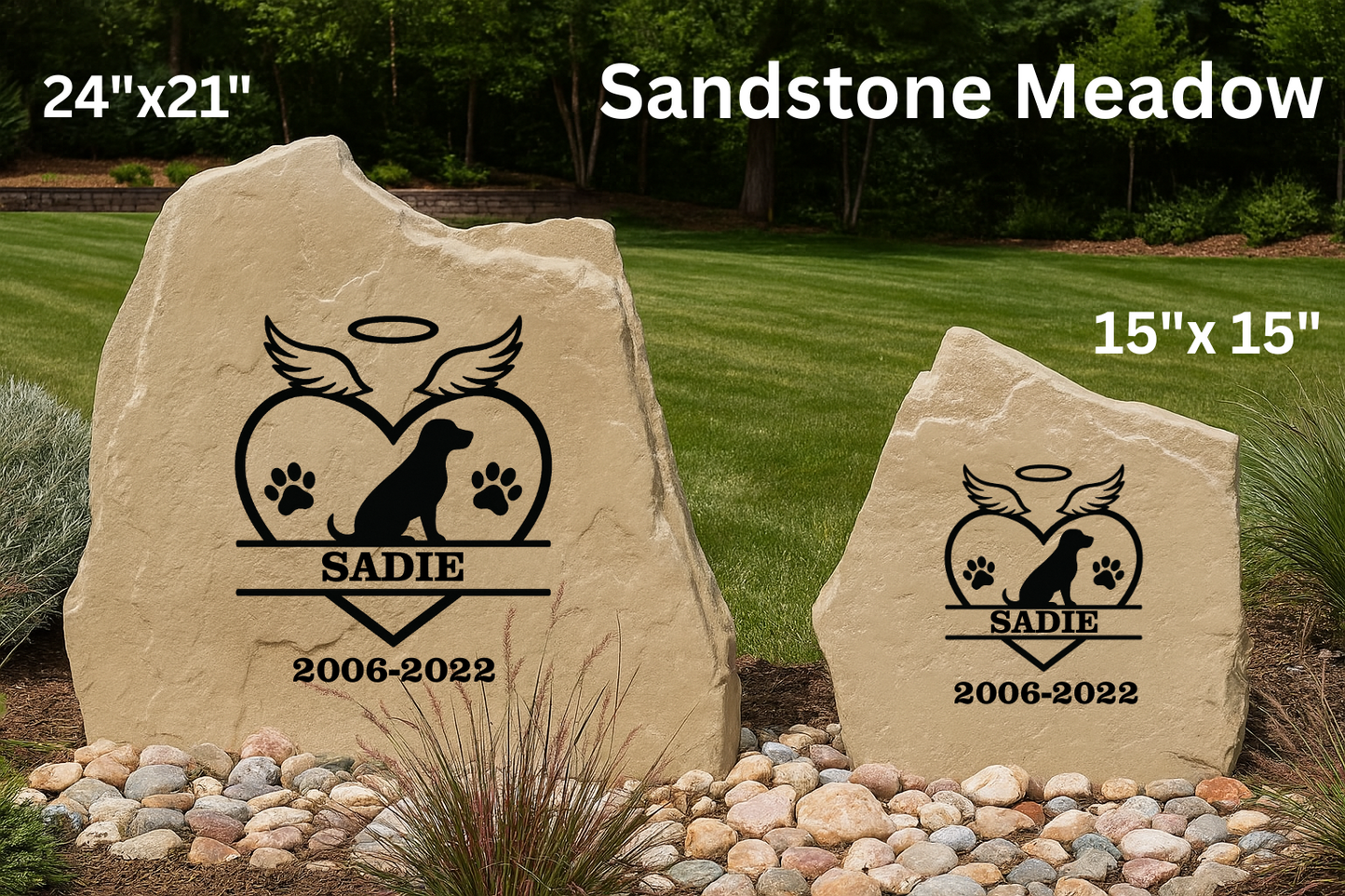 Dog Memorial Stone – Personalized Pet Memorial Marker for Your Yard