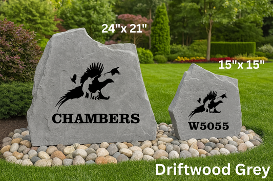 Custom Engraved Pheasant Stone – Outdoor Hunting and Nature Yard Décor