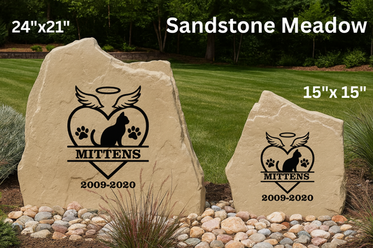 Cat Memorial Stone – Personalized Pet Tribute Yard Stone