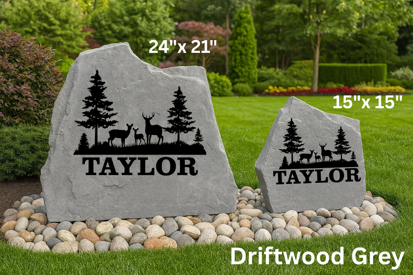 Deer Tree Scene Name or Address Stone