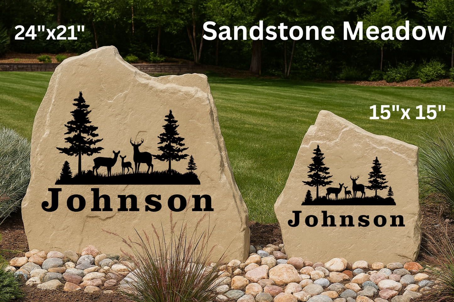 Deer Tree Scene Name or Address Stone