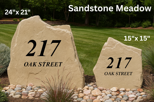 Standard Address Stone – Custom Engraved House Number & Street Name
